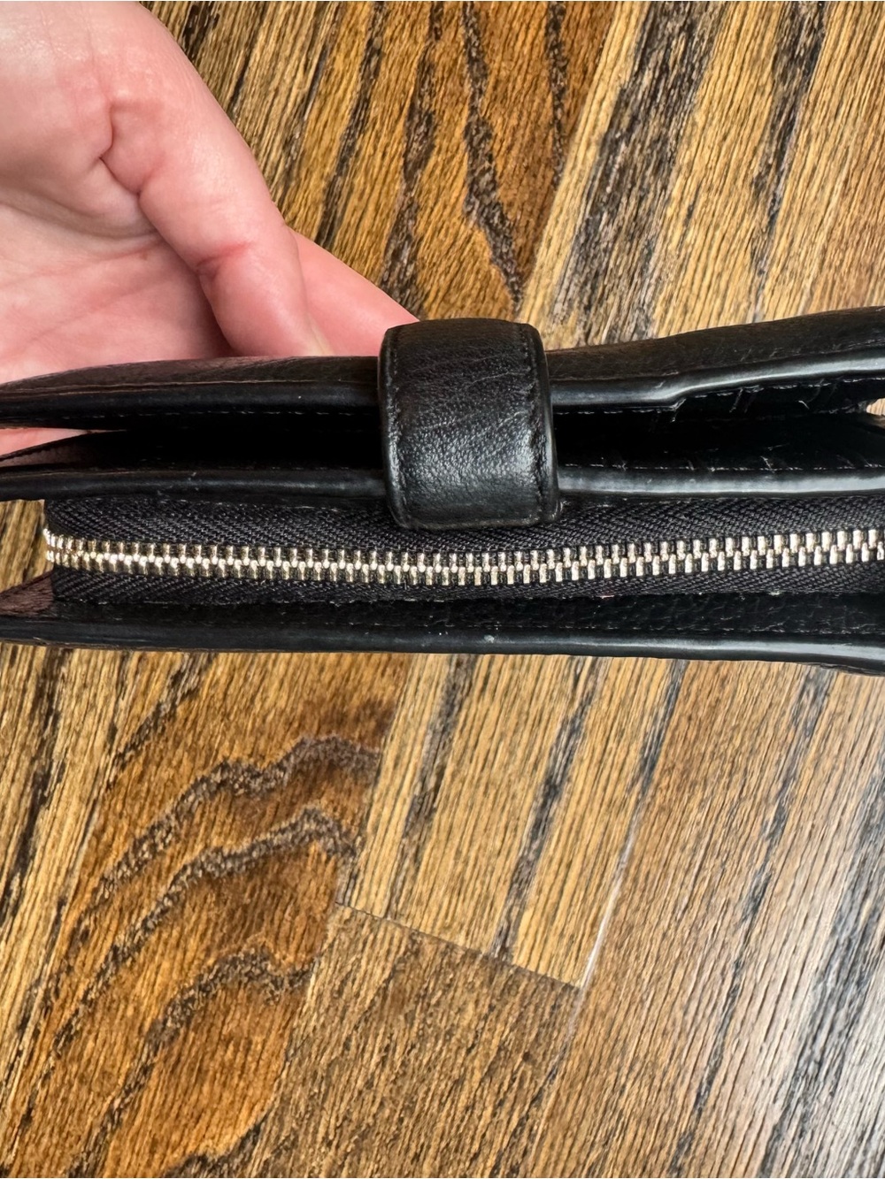 Kate Spade Black Pebbled Leather Zip Around Bifold Medium Wallet - Picture 8 of 10